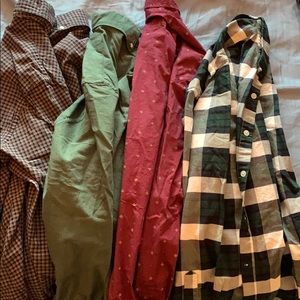4 jcrew button down shirts, medium, gently used